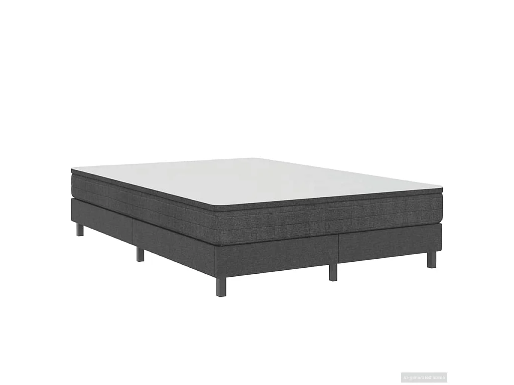 Boxspringframe stof grijs 140x200 cm