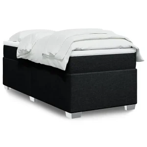 Boxspring met matras stof zwart 90×190 cm Boxspring met matras stof zwart 90×190 cm