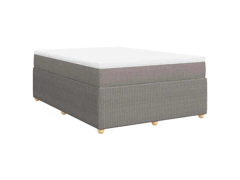 Boxspring met matras stof taupe 140x190 cm