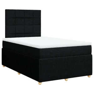 Boxspring met matras stof zwart 120×190 cm Boxspring met matras stof zwart 120×190 cm