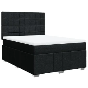 Boxspring met matras stof zwart 140×200 cm Boxspring met matras stof zwart 140×200 cm