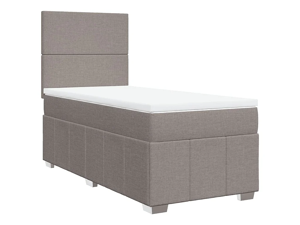 Boxspring met matras stof taupe 80x200 cm