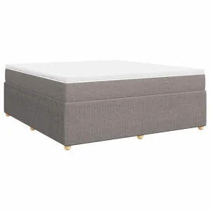 Boxspring met matras stof taupe 180×200 cm Boxspring met matras stof taupe 180×200 cm