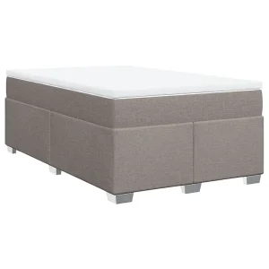 Boxspring met matras stof taupe 120×200 cm Boxspring met matras stof taupe 120×200 cm