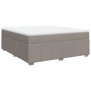 Boxspring met matras stof taupe 180×200 cm Boxspring met matras stof taupe 180×200 cm