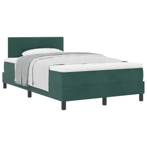 Boxspringbed met matras Donkergroen 120 x 200 cm Fluweel Boxspringbed met matras Donkergroen 120 x 200 cm Fluweel