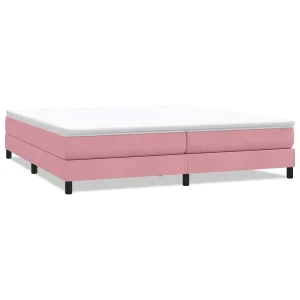 Boxspring zonder matras fluweel roze 200×210 cm Boxspring zonder matras fluweel roze 200×210 cm