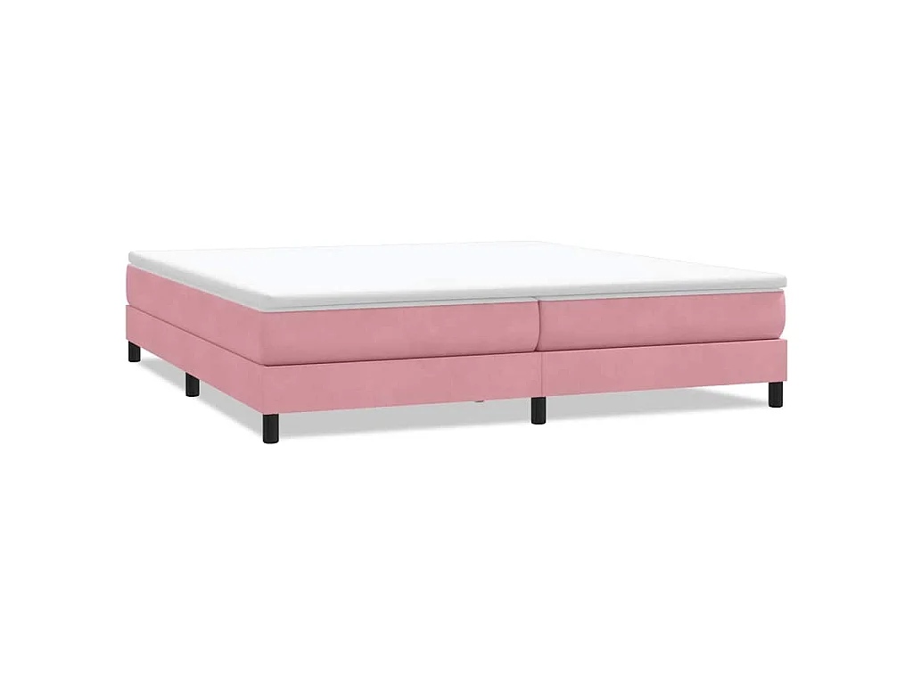 Boxspring zonder matras fluweel roze 200x210 cm