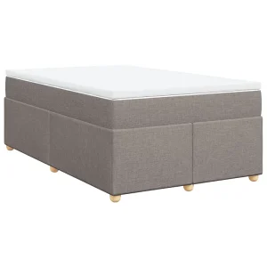 Boxspring met matras stof taupe 120×200 cm Boxspring met matras stof taupe 120×200 cm