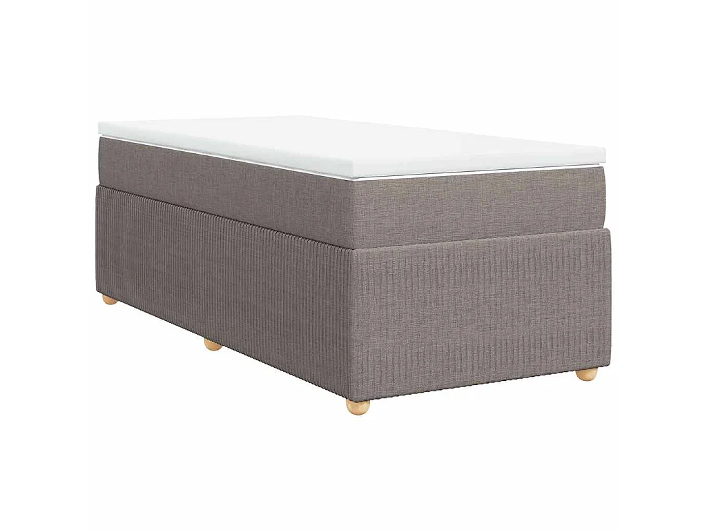 Boxspring met matras stof taupe 100x200 cm