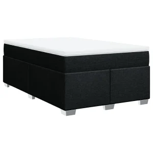 Boxspring met matras stof zwart 120×200 cm Boxspring met matras stof zwart 120×200 cm