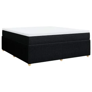 Boxspring met matras stof zwart 180×200 cm Boxspring met matras stof zwart 180×200 cm