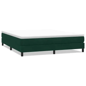 Boxspringbed zonder matras 180×220 cm fluweel donkergroen Boxspringbed zonder matras 180×220 cm fluweel donkergroen