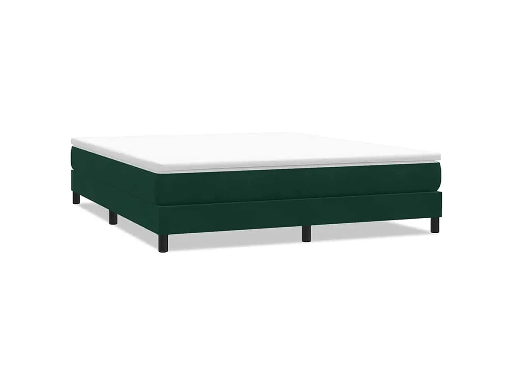 Boxspringbed zonder matras 180x220 cm fluweel donkergroen