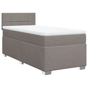Boxspring met matras stof taupe 100×200 cm Boxspring met matras stof taupe 100×200 cm
