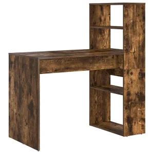 Bureau met plank Gerookt eiken 113 x 54 x 120 cm Bewerkt hout