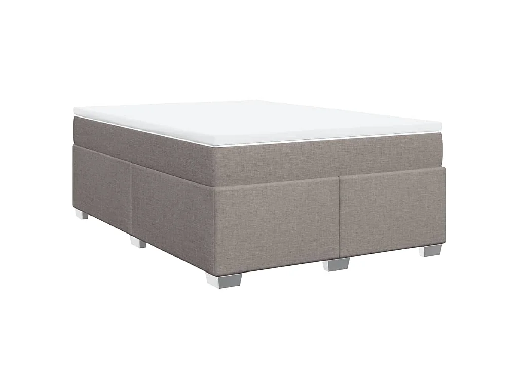 Boxspring met matras stof taupe 140x190 cm