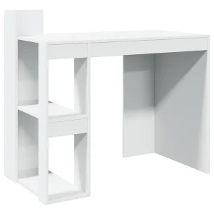 Bureau 103,5×56,5×94 cm bewerkt hout wit Bureau 103,5×56,5×94 cm bewerkt hout wit