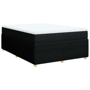 Boxspring met matras stof zwart 140×190 cm Boxspring met matras stof zwart 140×190 cm