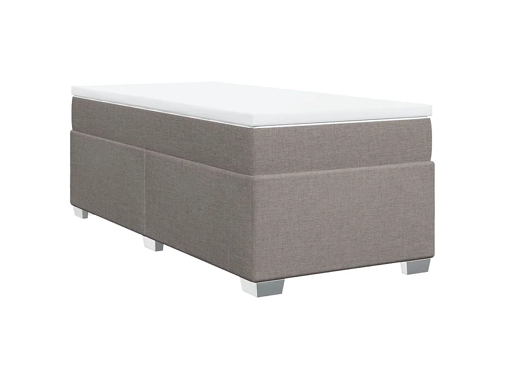 Boxspring met matras stof taupe 80x200 cm