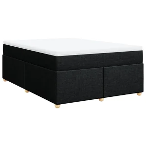 Boxspring met matras stof zwart 140×200 cm Boxspring met matras stof zwart 140×200 cm