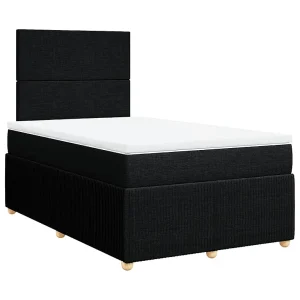 Boxspring met matras stof zwart 120×190 cm Boxspring met matras stof zwart 120×190 cm