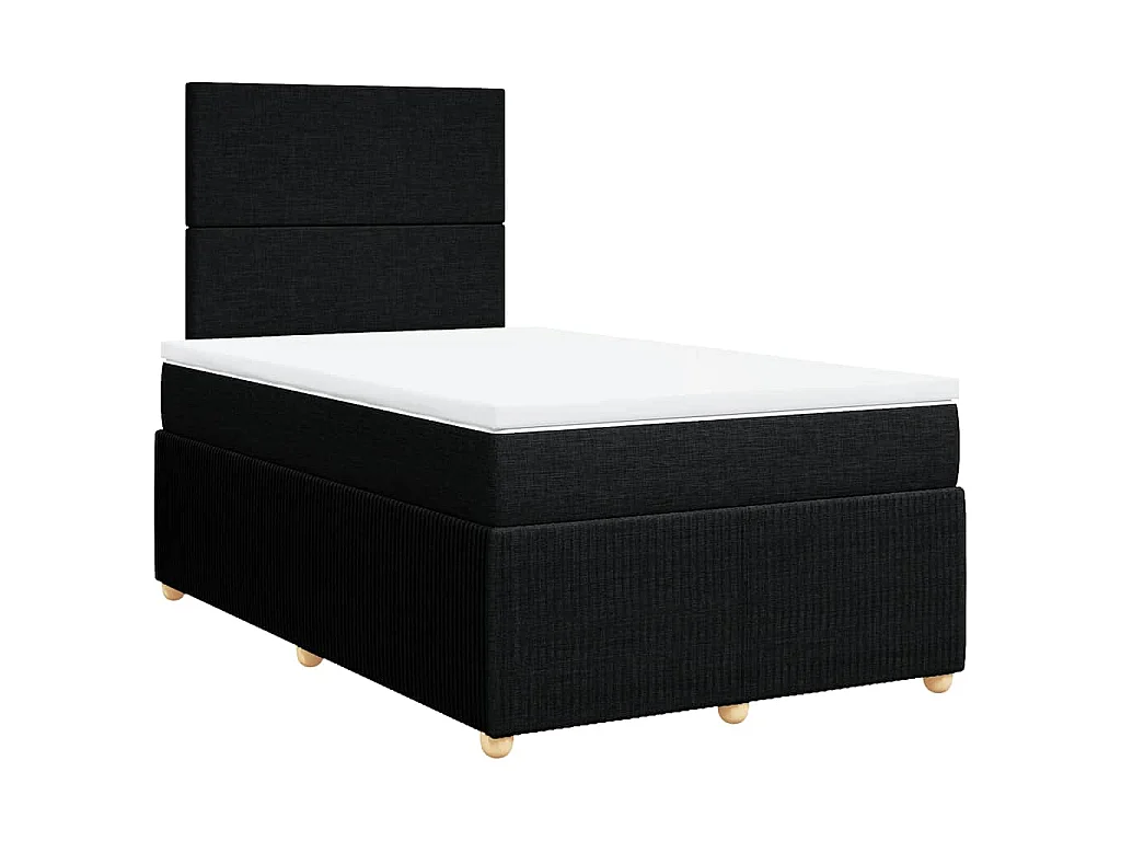 Boxspring met matras stof zwart 120x190 cm