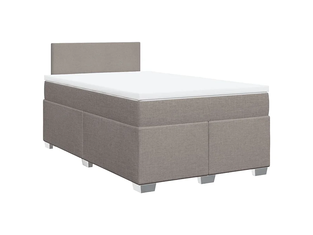 Boxspring met matras stof taupe 120x200 cm