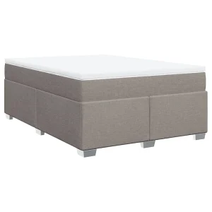 Boxspring met matras stof taupe 140×200 cm Boxspring met matras stof taupe 140×200 cm
