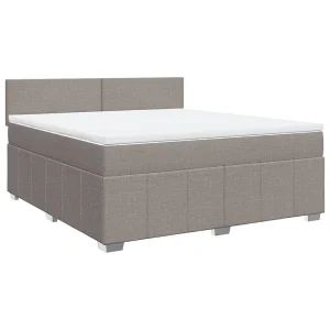 Boxspring met matras stof taupe 180×200 cm Boxspring met matras stof taupe 180×200 cm