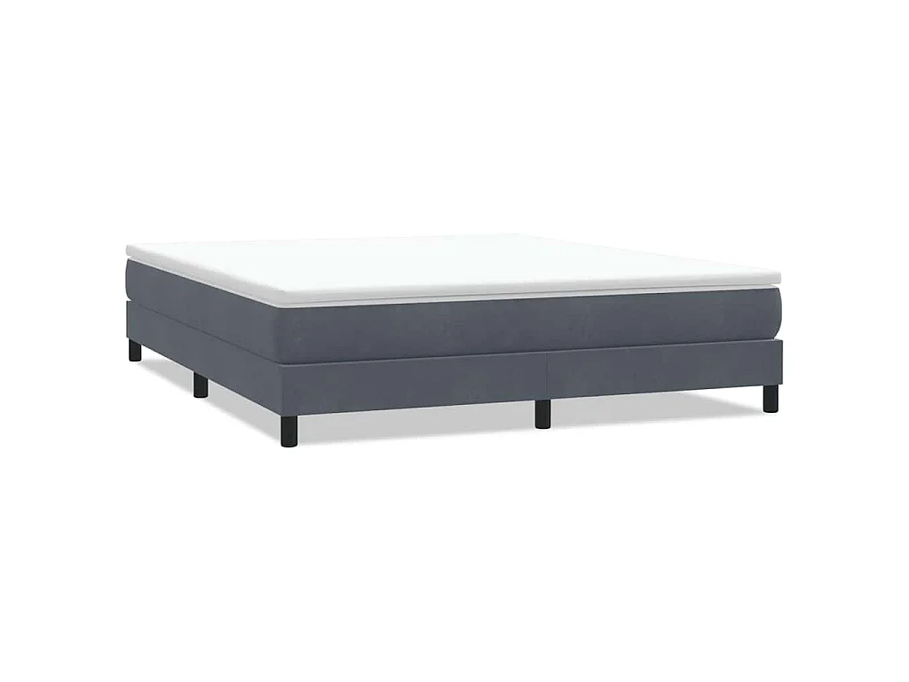 Boxspringbed zonder matras 180x220 cm fluweel donkergrijs