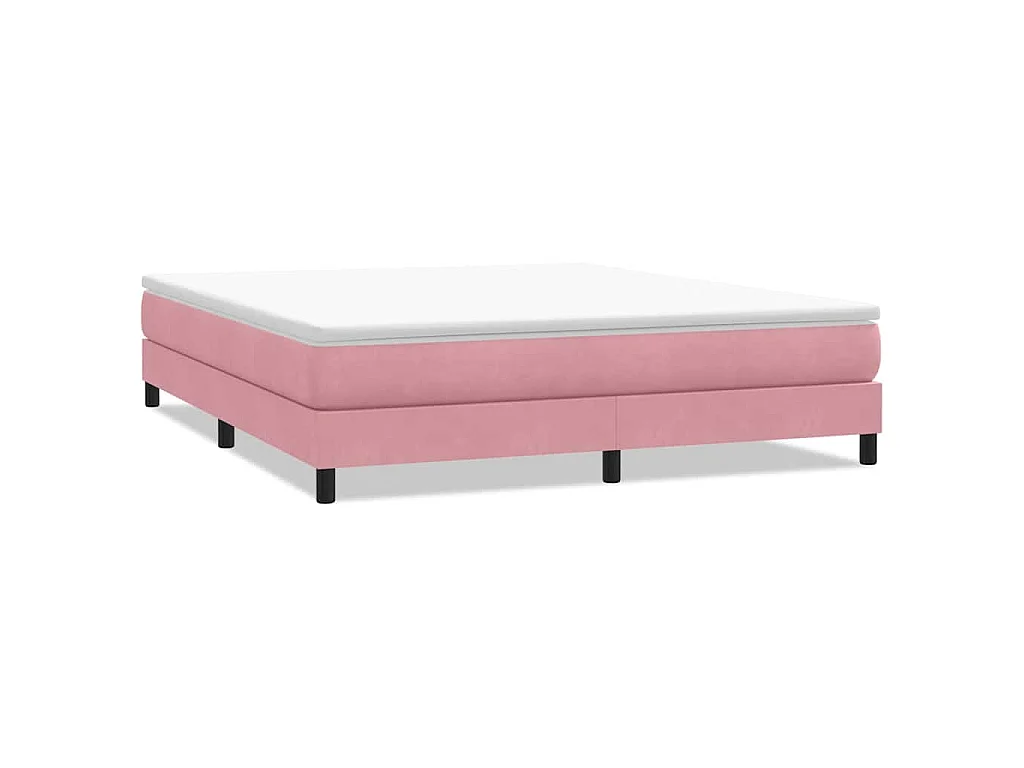 Boxspringbed zonder matras 180x220 cm fluweel roze