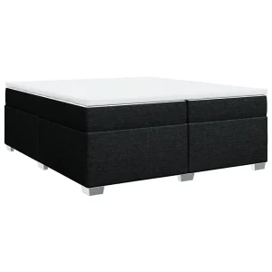 Boxspring met matras stof zwart 200×200 cm Boxspring met matras stof zwart 200×200 cm