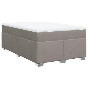 Boxspring met matras stof taupe 120×190 cm Boxspring met matras stof taupe 120×190 cm