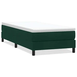 Boxspring zonder matras fluweel donkergroen 80×220 cm