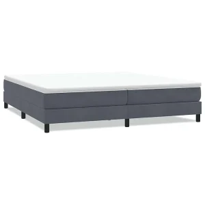 Boxspringbed zonder matras 200×210 cm fluweel donkergrijs Boxspringbed zonder matras 200×210 cm fluweel donkergrijs