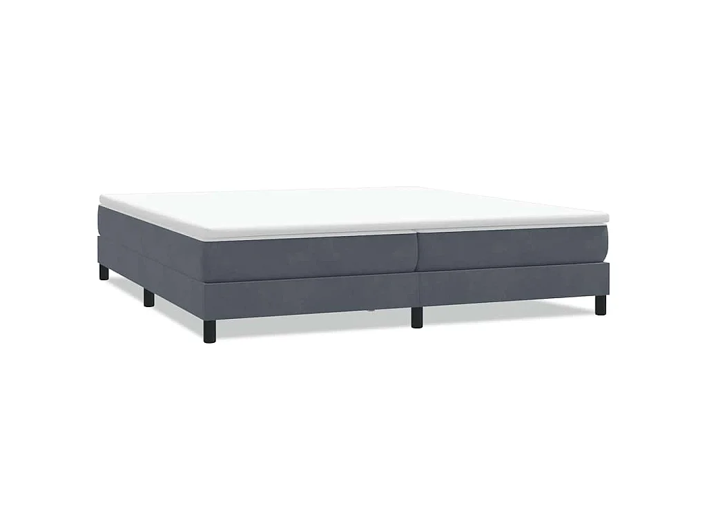 Boxspringbed zonder matras 200x210 cm fluweel donkergrijs