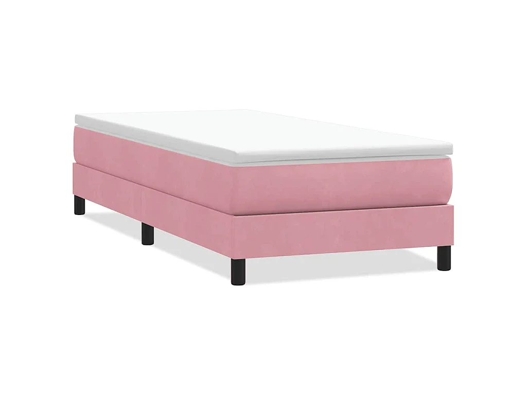 Boxspring zonder matras fluweel roze 80x210 cm