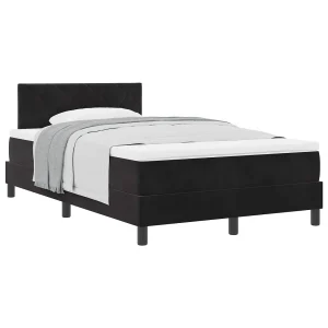 Boxspringbed met hoofdeinde Zwart 120 x 190 cm Fluweel