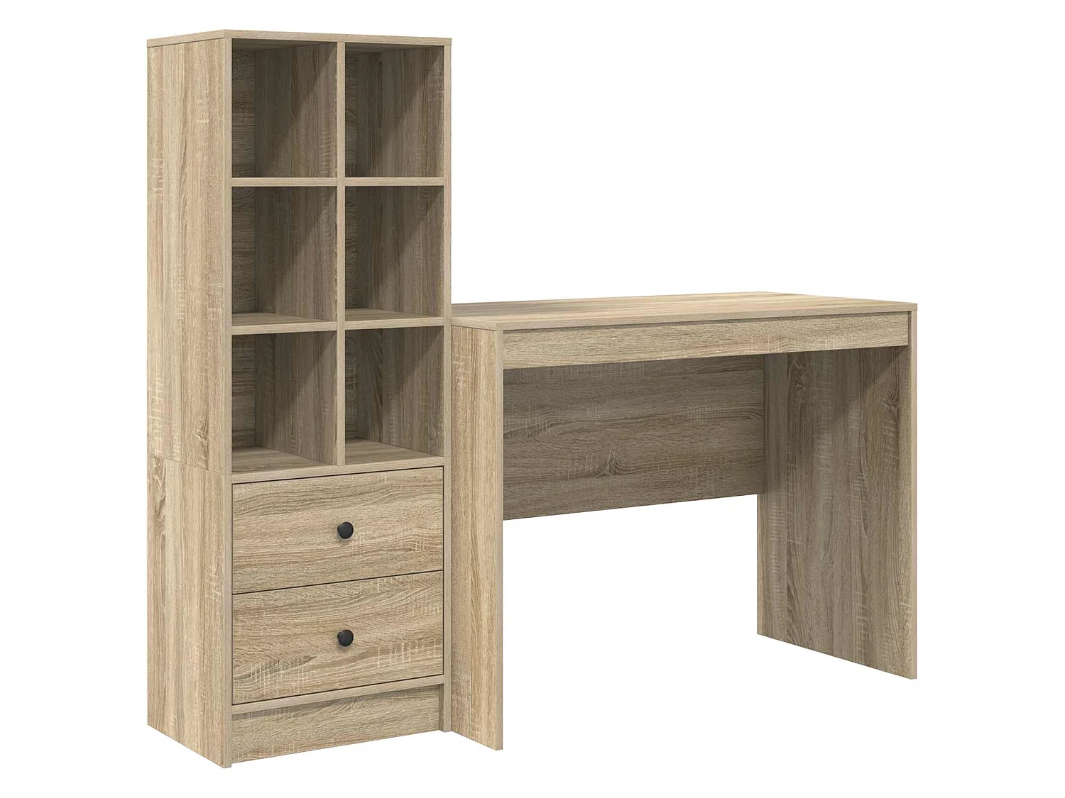 Bureau met lade 2 pcs Sonoma Eiken