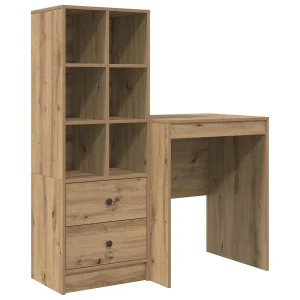 Bureau met lade met plank met opslag 2 pcs Artisan Eiken Bureau met lade met plank met opslag 2 pcs Artisan Eiken