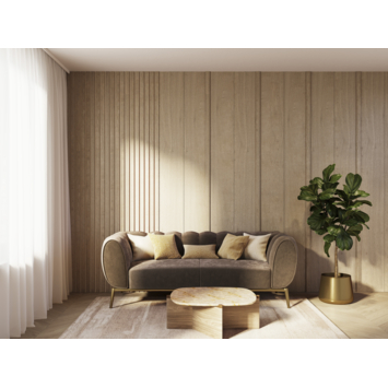 Wandpaneel Decowall Acoustic Elements natuur eiken 260x30cm 2 stuks (1,56m²)