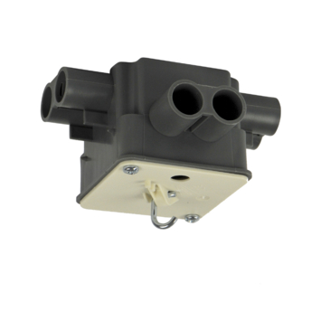 Attema Centraaldoos 5/8'' Grijs + Deksel Ongelijke Tuiten