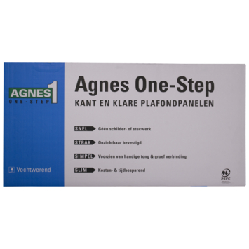 Agnes plafondplaat vochtwerend wit stuc 1200 x 600 x 12 mm 4 stuks