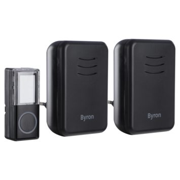 Byron DBY-22354 Draadloze deurbel Complete set 150m Zwart
