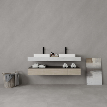 Wandpaneel kunststof Allora 260×90 cm grijs, dikte 5mm 2,34 m²