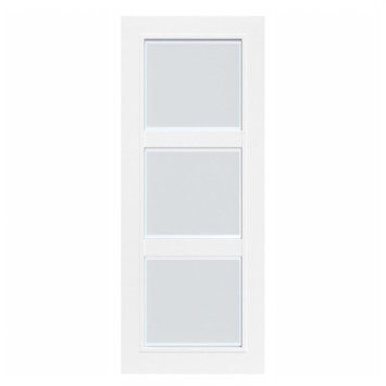 Arne & Bodil binnendeur ABB105 mat glas met blanke rand – wit afgelakt – glaslat wit