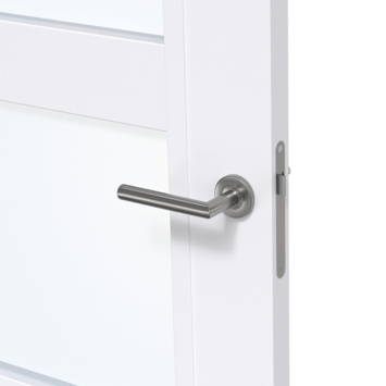 Arne & Bodil binnendeur ABB102 blank glas – extra wit afgelakt – glaslat extra wit