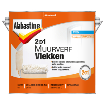 Alabastine 2in1 muurverf vlekken 2,5 l