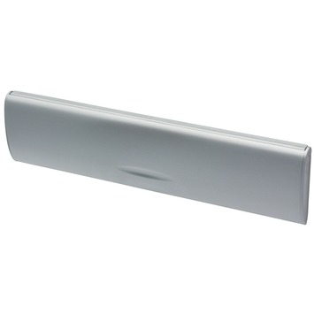 Handson brievenbusklep met borstel PVC zilver blinde bevestiging